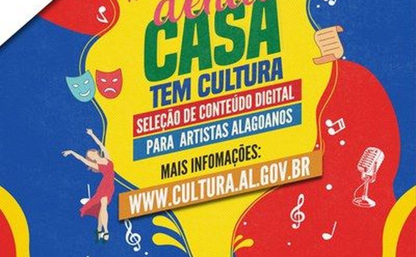Inscrições abertas para o edital 'Festival Dendi Casa Tem Cultura'