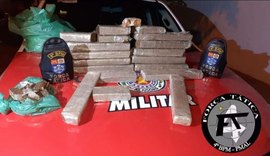 PM apreende quase 14 kg de drogas na Grota do Aterro em Maceió