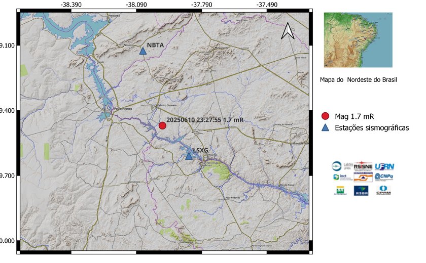 Tremor de terra é detectado entre as barragens de Xingó e Paulo Afonso