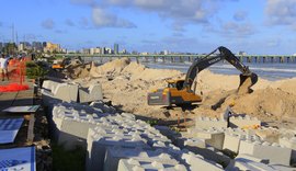 Obra de contenção marítima chega em mais um ponto da orla de Maceió