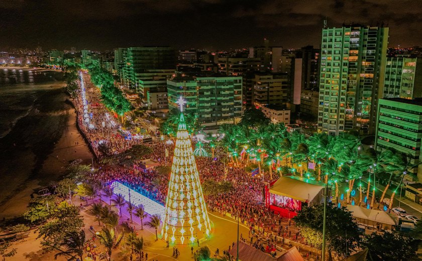 Decoração natalina de Maceió fica disponível para visitação até 31 de janeiro