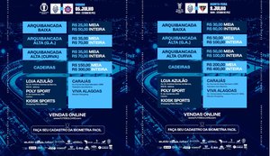 CSA anuncia valores de ingressos para jogos contra Caxias e Ferroviário