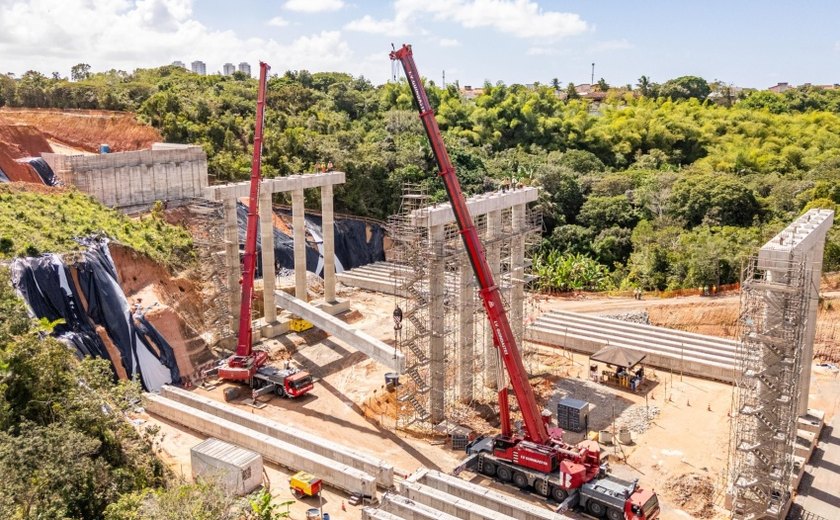 Obra da Linha Verde, que conectará Via Expressa e Durval de Góes Monteiro, chega a 48% de execução