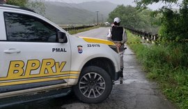 Quatro rodovias federais em Alagoas estão interditadas totalmente ou parcialmente devido as fortes chuvas