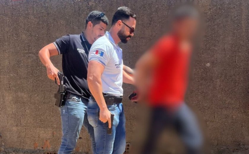 Preso suspeito de matar idoso com golpes de enxada por ciúmes em Arapiraca