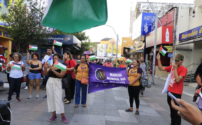 Maceió faz manifestação em solidariedade ao povo palestino