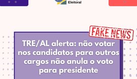 TRE/AL alerta: não votar em candidatos de outros cargos não anula voto para presidente