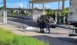 Ciclista morre após ser atropelada por carreta no bairro Cidade Universitária, em Maceió