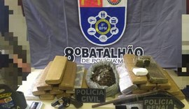 PM efetua prisões e registra apreensões de armas, drogas e veículos