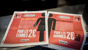 Para denunciar diferença salarial, jornal francês é vendido mais caro a homens