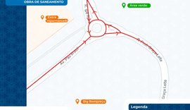 Trecho na Gruta de Lourdes é interditado para obras de saneamento