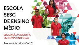 Candidatos a uma vaga da Escola Sesc de Ensino Médio devem confirmar inscrição