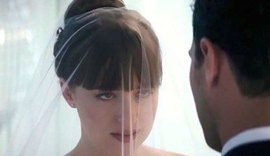 Imagens de Ana vestida de noiva para último 'Cinquenta Tons' vazam na internet