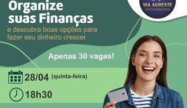 Arapiraca: Via Agreste abre inscrições para evento gratuito sobre educação financeira