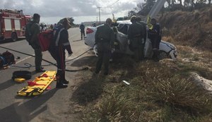 Colisão entre dois veículos na Barra de São Miguel deixa uma pessoa ferida