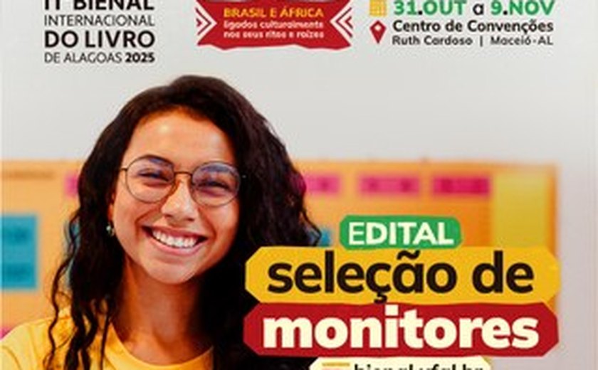 Bienal do Livro abre processo seletivo para monitores voluntários