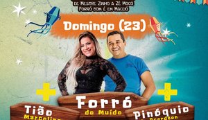 Confira a programação do Arraial Central neste domingo