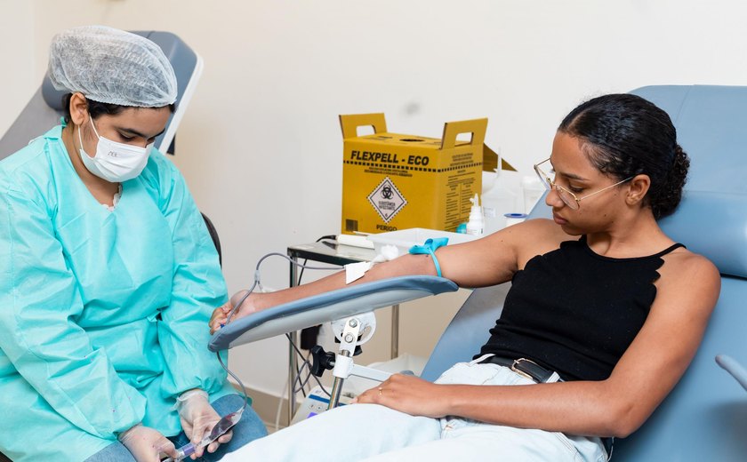 Hemoal promove coleta externa de sangue em faculdade de Maceió nesta terça-feira