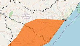 Inmet emite alerta laranja de chuvas para 37 municípios de Alagoas
