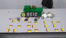 Suspeitos de tráfico são detidos e drogas são apreendidas em Arapiraca