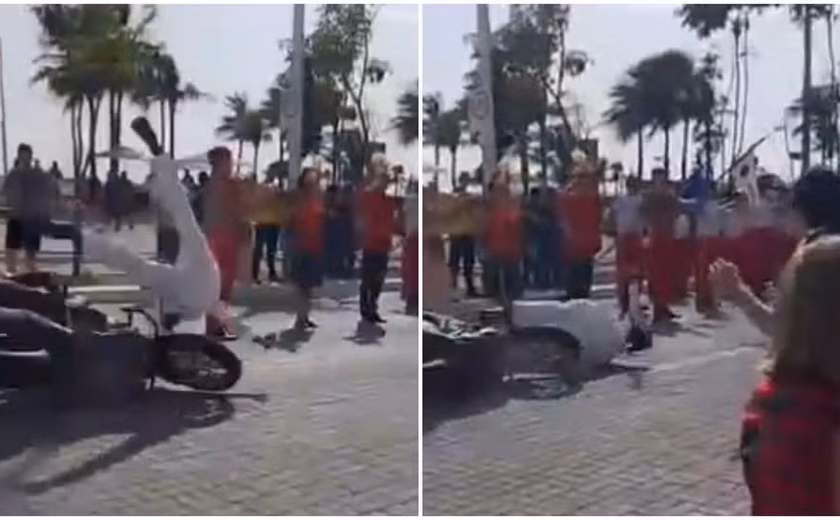 Militar da Marinha é atropelado por motociclista do Exército durante desfile de 7 de Setembro, em Fortaleza