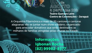 Show Águas de Julho – SOS Alagoas: Ação voluntária de artistas alagoanos visa arrecadar alimentos para vítimas das chuvas