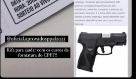 Supostos alunos de curso da Polícia Penal anunciam rifa de arma de fogo nas redes sociais