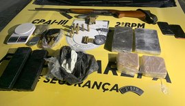 PM apreende duas armas de fogo e 5kg de drogas em São José da Laje