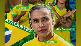 Alagoana Marta celebra convocação para disputar a sexta Copa do Mundo