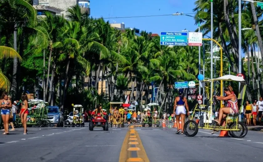 Rua Aberta na Ponta Verde é ampliada a partir deste domingo (24); veja como fica o trânsito