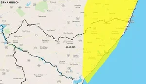 Inmet emite alerta de perigo potencial de chuvas para quase 50 cidades de Alagoas