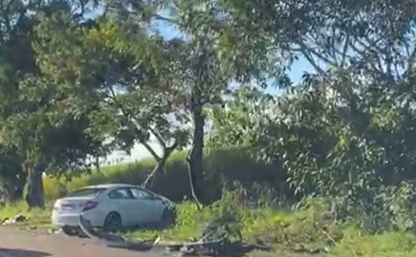 Motociclista morre após bater de frente em carro de passeio no Pilar