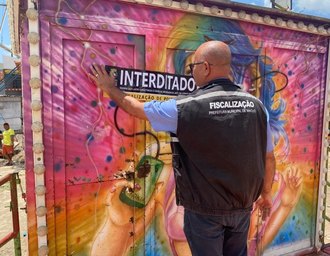 SEMSC interdita parque de diversão irregular na parte alta de Maceió