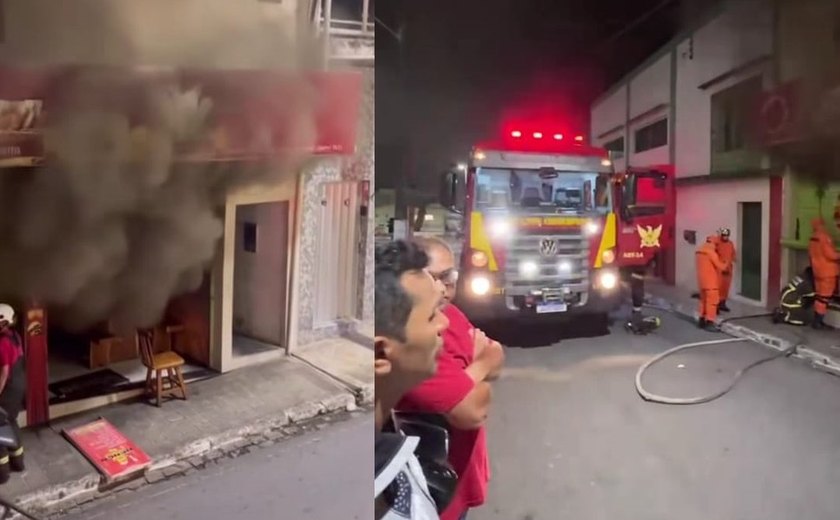 Corpo de Bombeiros é acionado para combater incêndio de grandes proporções em União dos Palmares