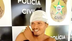 Homem fica com parte da orelha cortada após companheira quebrar portão e atingi-lo com facão