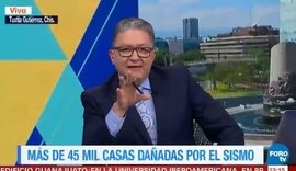 Jornalista abandona TV e corre para se proteger de terremoto