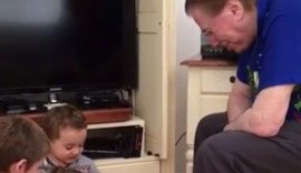 Momento raro! Silvio Santos brinca com netos e vídeo viraliza na internet