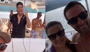 Casal ioiô, Maiara e Fernando estão juntos em praia de SC após separação polêmica