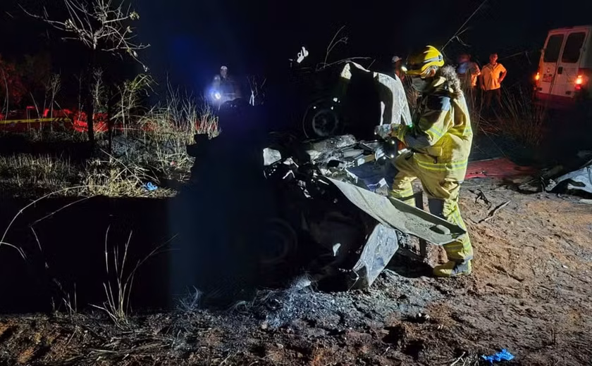 Acidente entre carro e carreta deixa cinco mortos em rodovia de MG