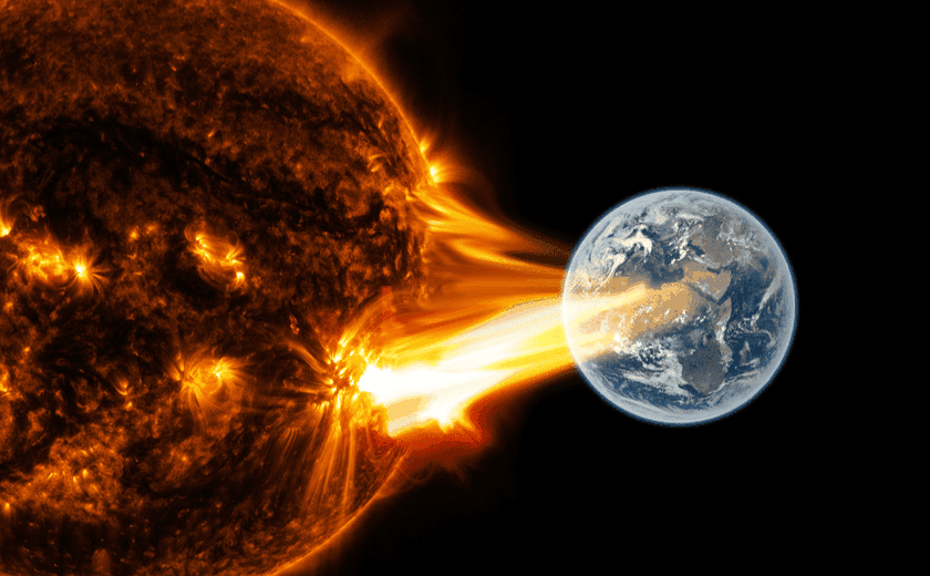 Tempestade solar intensa pode afetar redes elétricas e GPS