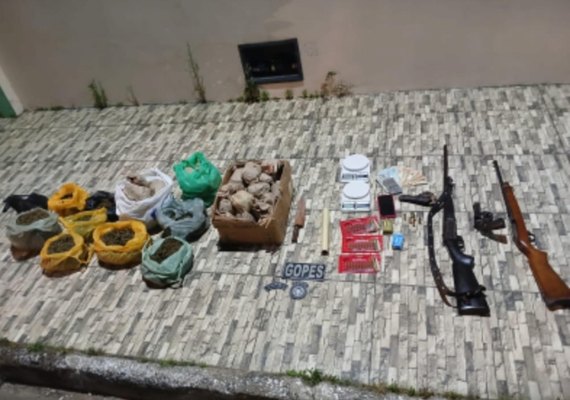 Polícia Militar apreende três armas e 6,5Kg de maconha em Olho D’Água Grande