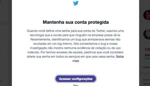 Todos os usuários devem trocar a senha do Twitter após falha na segurança