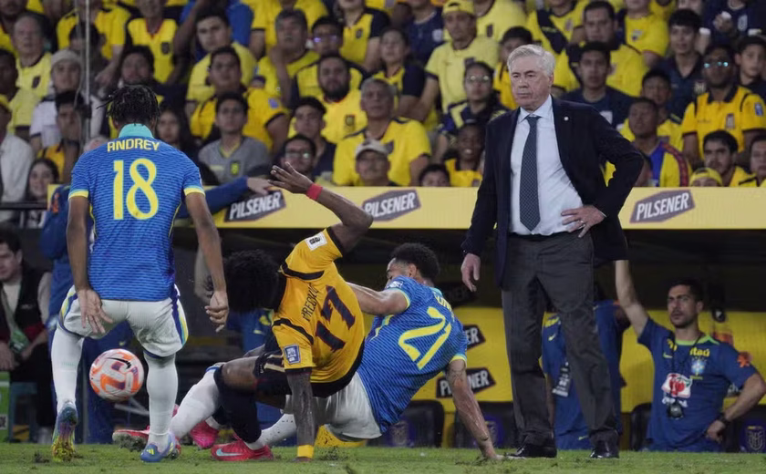 Na estreia de Carlo Ancelotti, Brasil empata sem gols com o Equador