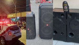 Quatro aparelhos sonoros são apreendidos no fim de semana