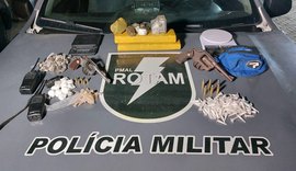 PM apreende quatro armas de fogo e drogas na capital e interior