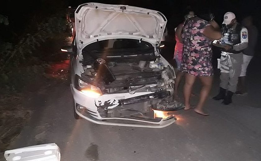 Engavetamento com quatro veículos deixa trânsito lento na parte alta