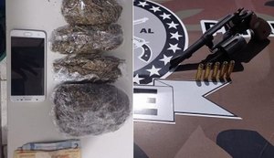 Bope apreende arma de fogo e drogas na Grande Maceió