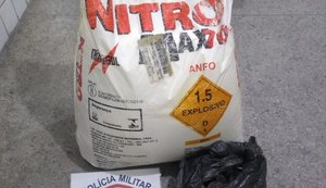 Homem é preso com 25 kg de material explosivo e grampos