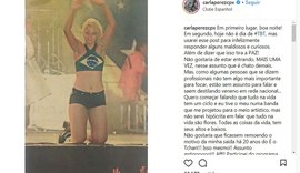 Carla Perez desabafa em rede social vinte anos após saída do grupo É o Tchan