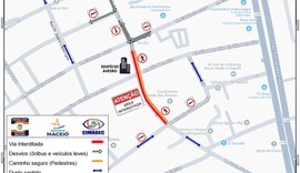 Trecho de rua no Pinheiro é interditado para demolição de edifício